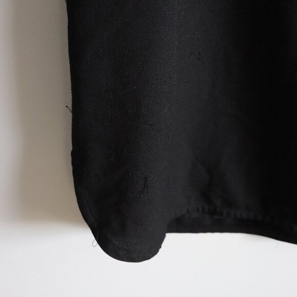 Oak + Fort Women's Black Sz L Relaxed Sleeveless Lined Crewneck Midi Dress - Picture 6 of 12